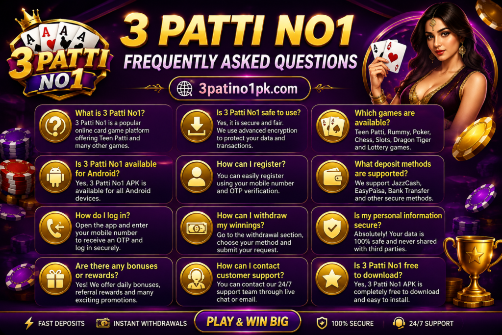 3 Patti No1 – Frequently Asked Questions